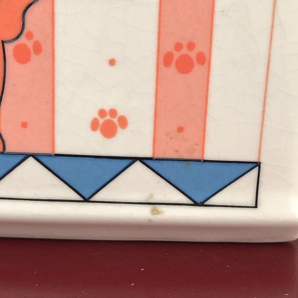 Vintage Artsy Lisa Berette Fat Orange Kitty Cat Recipe Card Holder Made in Japan - Picture 4 of 14